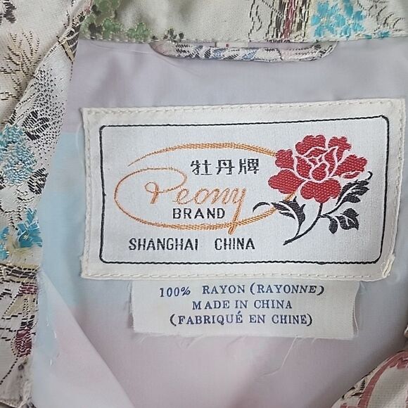 Vintage 40's Shanghi China Spring Blossom Kimono Jacket Dressy - Picture 12 of 16